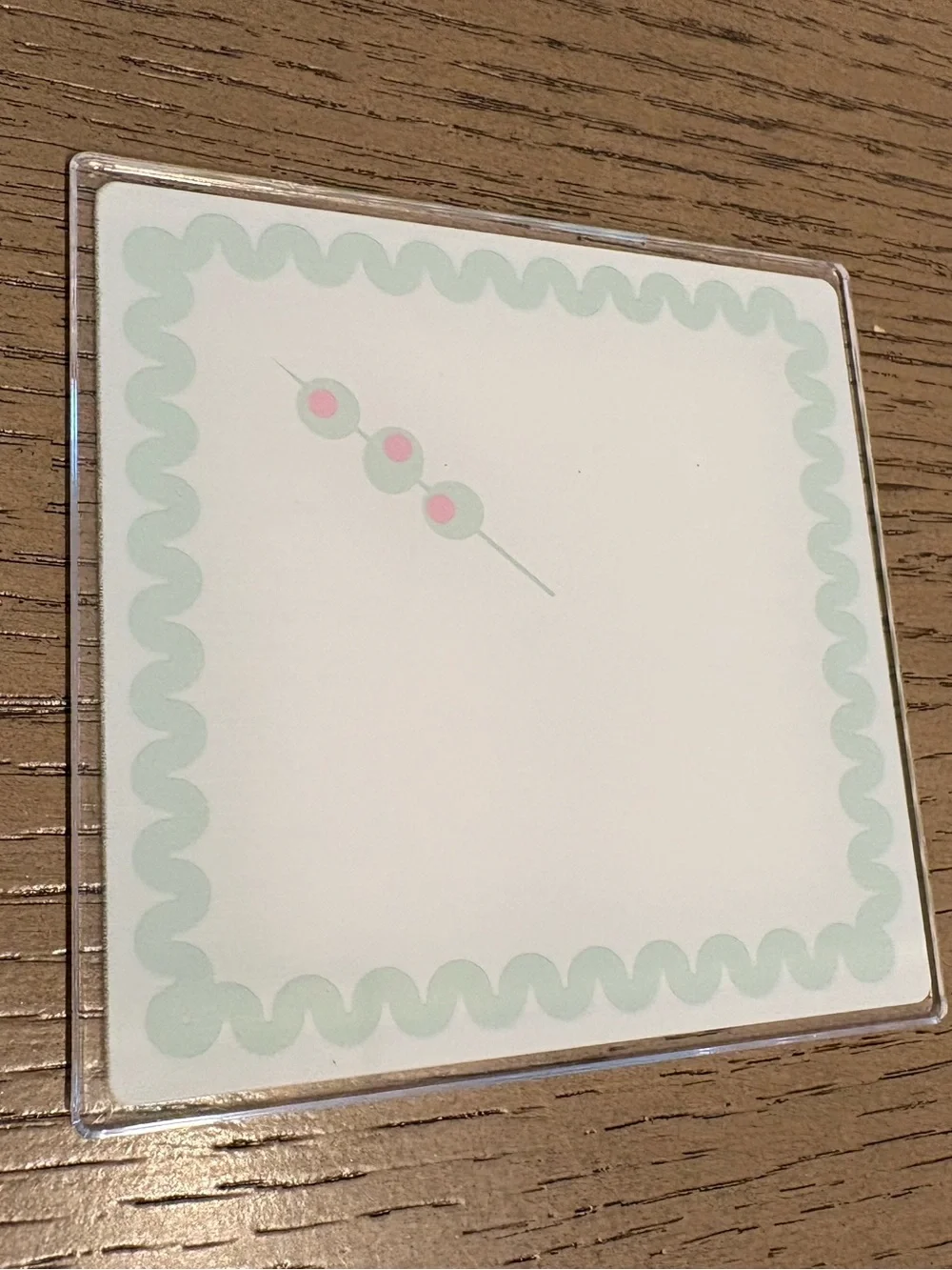 Target Green and Red Olive Coasters (Set of 3)